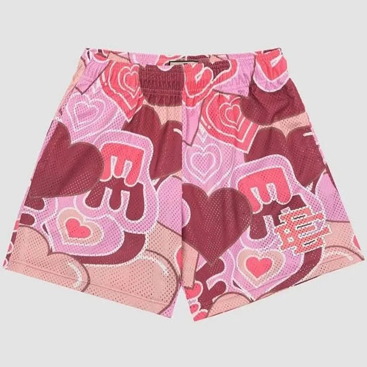 EE Beach Sports Shorts Heart Pink