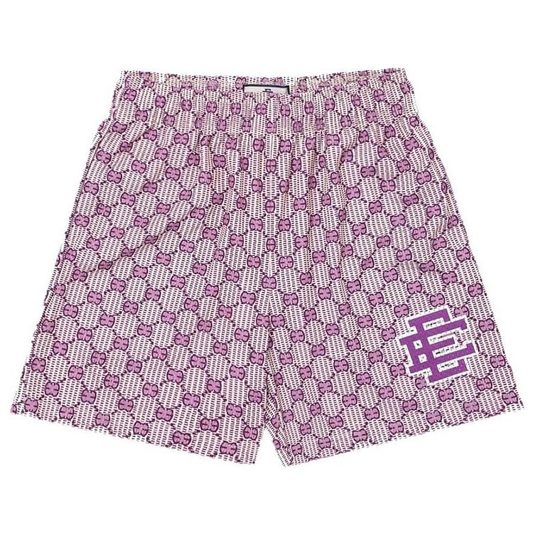 EE Shorts X Gucci Monogram Basic Print Shorts