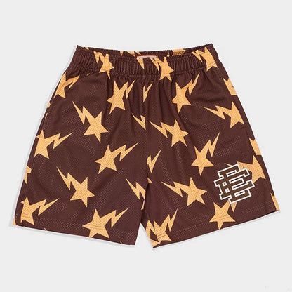 EE Shorts Brown Yellow Star