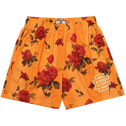 EE Mesh Short Red Rose-Yellow