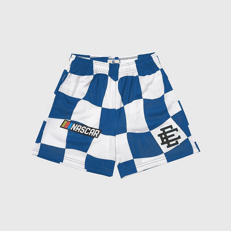 EE Shorts Blue And White Lattice