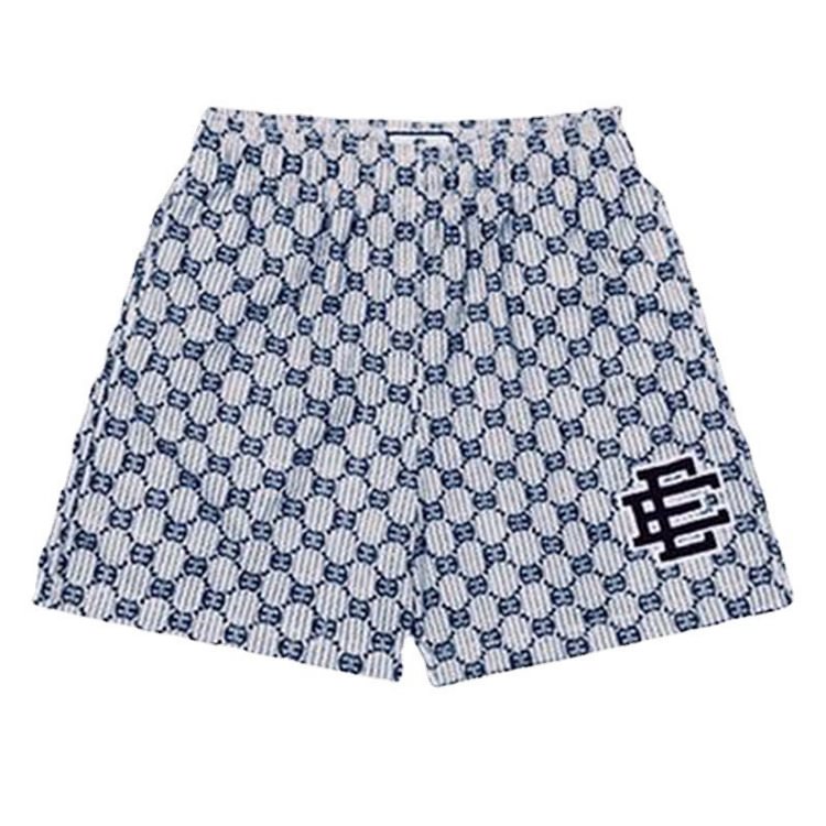 EE Shorts X Gucci Monogram Basic Print Shorts