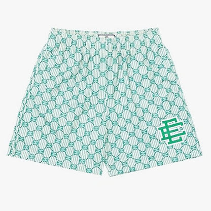 EE Shorts X Gucci Monogram Basic Print Shorts