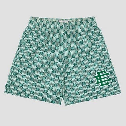 EE Shorts X Gucci Monogram Basic Print Shorts