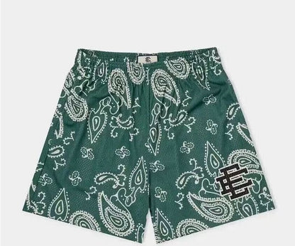 EE Shorts Cashew flowers Green